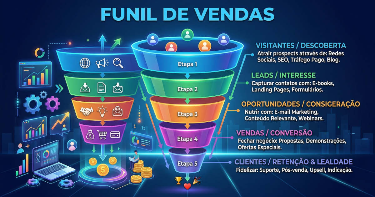 O que é Funil de Vendas e como ele transforma leads em clientes?